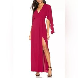 BCBG Doran Dark Red Gown Maxi Dress